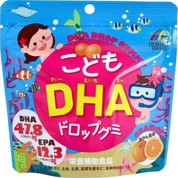 Unimat Riken Дитячий комплекс з Омега-3 зі смаком апельсина DHA 90 pcs 30 days 4402 фото