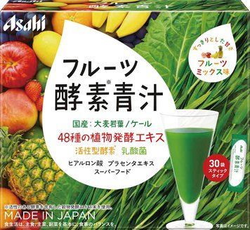 Asahi Фруктовий Аоджіру (аодзіру) з лактобактеріями та плацентою Aojiru 30pcs 4008 фото