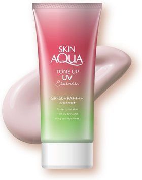 Skin Aqua Сонцезахисна есенція з функцією корекції шкіри Sunscreen Rose Rohto SPF50+ PA ++++ 80g 1621 фото