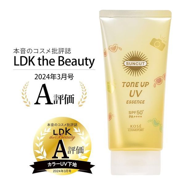 Suncut Сонцезахисна есенція для обличчя та тіла Tone Up UV Essence SPF50+ PA++++ Kose 80g 1616 фото