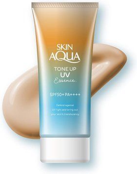 SKIN AQUA Сонцезахисна есенція з корекцією тону та UV-захистом Latte Beige SPF50+ PA++++ 80g  1623 фото