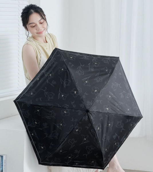 WPC Парасоля з захистом від UV, спеки та дощу Mini Black Parasol 55 cm ribs 5201 фото