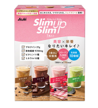 Asahi Дієтичний коктейль з колагеном вітамінами і мінералами 4 смаки Slim Up Shake Mix 7 порцій 4088 фото