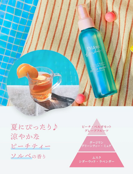Diane японський сухий шампунь охолоджуючий Bonheur Ice Dry Shampoo Peach Tea Sorbet 120 ml 2051 фото