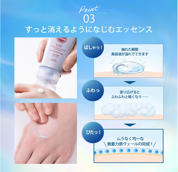 Suncut Невагома прозора сонцезахисна есенція Ultra Light Touch SPF50+ PA++++ 50g 1635 фото