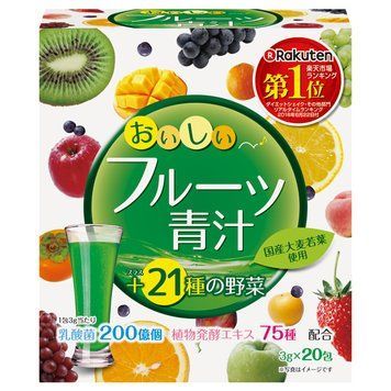 Yuwa Аоджіру + 21 видів овочей (фруктовий смак) Aojiru Fruit +21 Vegetables 20p 4002 фото